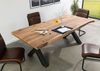 Baumtisch Sheesham 260x100x77 natur sandgestrahlt / X-Beine anthrazit matt FREEFORM 5 Bild 2