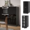 Vorratsschrank R-Line Schwarz Hochglanz 60 cm Vicco Bild 2
