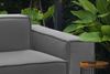 Dmora 3-Sitzer festes Sofa Argo, lineares modulares Sofa, modernes Wohnzimmersofa aus Stoff, 100 % Made in Italy, 260 x 95 x 70 cm, Grau Bild 4