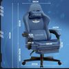 GTPLAYER Gaming Stuhl, Stoff, Einstellbare Armlehne, Einteiliger Stahlrahmen, leinenartige Oberfläche, Dark Gray Bild 4