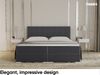 MEBLINI Boxspringbett CHANDON 140x200 cm mit Bettkasten - H3B/Dunkelgrau Samt Polsterbett - Doppelbett mit Topper & Bonellfederkern-Matratze Bild 3