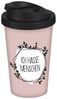 Geda Labels GmbH Coffee-to-go-Becher Ich hasse Menschen, PP, Rosa, 400 ml, doppelwandig, auslaufsicher Bild 4