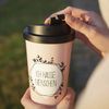 Geda Labels GmbH Coffee-to-go-Becher Ich hasse Menschen, PP, Rosa, 400 ml, doppelwandig, auslaufsicher Bild 2