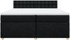 vidaXL Boxspringbett mit Matratze Schwarz 200x200 cm Stoff 3286803 Bild 4