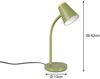 2er SET LED Schreibtischlampen Grün flexibel biegsam, Höhe 36cm Bild 4