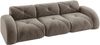 3-Sitzer Modulsofa H 76 x T 281 x B 95 cm aus Chenille in Braun, rahmenlos Bild 4