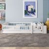 Kinderbett mit Lattenrost und Zaun (90x200 cm) Rausfallschutz, Stauraum, Einzelbett, Holzbett, Kiefer Bild 2