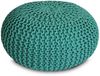 Amagohome Sitzhocker, Pouf, XXL Baumwolle, Türkis, ø 55 cm Bild 2