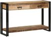 vidaXL Konsolentisch mit Regal Braun 120 x 33 x 75 cm Massivholz Mango 4102733 Bild 2