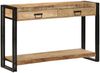 vidaXL Konsolentisch mit Regal Braun 120 x 33 x 75 cm Massivholz Mango 4102733 Bild 4