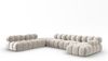 Micadoni Modulares Panorama Ecksofa Bellis 7-Sitzer Links Samt Bluvel Dunkelbeige Bild 2