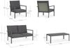 Garten-Set Ronoko aus Aluminium und Olefin-Gewebe, modern, anthrazit, 4-teilig für Outdoor Bild 5