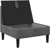 vidaXL Mittels Sofa mit Stauraum Dunkelgrau Samt 42027106 Bild 4