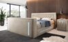 Luxusbetten24 Boxspringbett Divalo, mit TV Lift und Stauraum