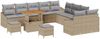 vidaXL Gartensofa-set mit Kissen mit Speicher 13 pcs Beige Poly Rattan 3364667 Bild 2
