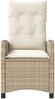 vidaXL Gartensessel mit Kissen 2 Stk. Verstellbar Beige Poly Rattan 365220 Bild 5
