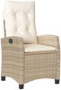 vidaXL Gartensessel mit Kissen 2 Stk. Verstellbar Beige Poly Rattan 365220 Bild 4