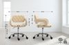 Arbeitshocker RIGA - 62x55x78cm, Kunstleder, Creme | Arbeitsstuhl Drehhocker Rollhocker Bürohocker Bild 2
