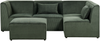 Sofa mit Ottomane LEMVIG Dunkelgrün Linksseitig Bild 5