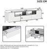 KLAM HOME Lowboard 180x40x48cm Mit LED-Licht, Fernsehschrank mit L-Form und Schubladen (Standfernsehschrank, Wohnzimmerschrank, TV-Ständer), TV-Schrank in Hochglanzweiß, Geeignet für 75-Zoll-Fernseher Bild 3