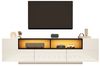 KLAM HOME Lowboard 180x40x48cm Mit LED-Licht, Fernsehschrank mit L-Form und Schubladen (Standfernsehschrank, Wohnzimmerschrank, TV-Ständer), TV-Schrank in Hochglanzweiß, Geeignet für 75-Zoll-Fernseher Bild 4