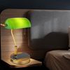 Tischleuchte, Bankerlampe, messing, Glas grün, H 36 cm Bild 4