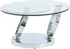Vente-unique - Couchtisch mit drehbaren Tischplatten - Sicherheitsglas & Metall - JOLINE Bild 4