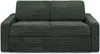 Vente-unique - CALITO Sofa SamtStoff Grün - B 223 cm95 cm x H 85 cm x L 194 cm Bild 1