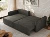 L-förmiges Ecksofa mit Armlehnen, für das Wohnzimmer, Schlaffunktion und Bettkästen, Wellenfeder am Sitz, losen Kissen - MESTO - Dunkelgrau Velours - linke Seite Bild 4