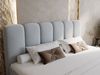 GRAINGOLD Cloud Boxspringbett 160x200, Bett mit Bettkasten, Velour-Stoff, mit Kopfteil, Grau Bild 4