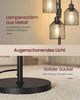 VASAGLE Bodenlampe mit 3 E27-Fassungen, höhenverstellbar, Metallschirm, Stehlampe für Wohnzimmer, modern, schwarz Bild 4