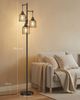 VASAGLE Bodenlampe mit 3 E27-Fassungen, höhenverstellbar, Metallschirm, Stehlampe für Wohnzimmer, modern, schwarz Bild 5