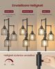 VASAGLE Bodenlampe mit 3 E27-Fassungen, höhenverstellbar, Metallschirm, Stehlampe für Wohnzimmer, modern, schwarz Bild 2