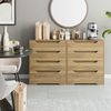 HOMECHO Kommode, Sideboard Weiß Schubladenschrank mit 4 Schubladen Bild 4