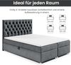Best for Home Boxspringbett mit Bettkasten Doppelbett Trinity K14 Bonellfederkern inkl 7cm Topper (140x200 160x200 180x200 200x200 cm, Bonell-Matratze, gepolstertes Kopfteil, Polsterbett versch. Größen), mit oder ohne Topper, Flexible Liefermöglichkeit... Bild 2
