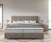 Boxspringbett Dream-Great Mikrofaser Beige 200x200 cm mit Taschenfederkernmatratze und Topper Visco Bild 2