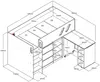 Vente-unique - SAGITI Bett Holz, Platte GrauGrau - B 110,8 cm188,8 cm x H 120,3 cm x L 196 cm Bild 5