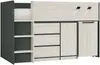 Vente-unique - SAGITI Bett Holz, Platte GrauGrau - B 110,8 cm188,8 cm x H 120,3 cm x L 196 cm Bild 2