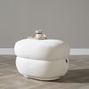 Bronx71 Hocker Mia Chenille off white oval Bild 3