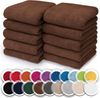 NatureMark 10er Pack Waschlappen | 100% Baumwolle | Frottier Seiflappen | Größe 30x30 cm | Frottee Seiftücher im 10er Pack Farbe: Schoko braun Bild 5