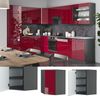 Eckhängeschrank Fame-Line Bordeaux Hochglanz 57 cm Vicco Bild 2