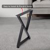 GarveeMore Tischbein Tischbein 2x Tischbeine X-Form Design aus pulverbeschichtetem Stahl, Möbelfüße 46x71cm Metall Tischkufen,für Esstisch DIY-Projekte Bild 4