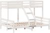vidaXL Etagenbett 80x200/140x200 cm Weiß Massivholz Kiefer 3207166 Bild 3