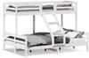 vidaXL Etagenbett 80x200/140x200 cm Weiß Massivholz Kiefer 3207166 Bild 2