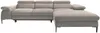 Vente-unique - SEPINA Sofa SamtStoff Schokoladenbraun - B 182 cm x H 75 cm x L 288 cm Bild 3