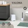 eluno Bad-Set VALONA 2tlg. mit Kosmetikeimer 4,5 Liter und WC-Garnitur aus Kunststoff in Weiß Bild 2