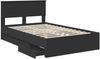 vidaXL Bettrahmen mit Schubladen Schwarz 120 x 190 cm Ingenieurs Holz 3407999 Bild 5