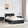 vidaXL Bettrahmen mit Schubladen Schwarz 120 x 190 cm Ingenieurs Holz 3407999 Bild 3