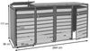 XL 4er/8er-Mülltonnenverkleidung HWC-J81, Mülltonnenbox, Metall 118kg anthrazit ~ Buche-Holzoptik hellbraun Bild 3