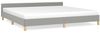 Bettgestell mit Kopfteil Hellgrau 200x200 cm Stoff [347439] Bild 2